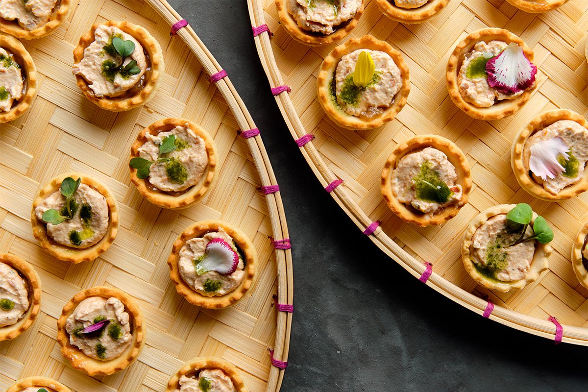 Bandejas de canapés de catering Bandejas de canapés de catering